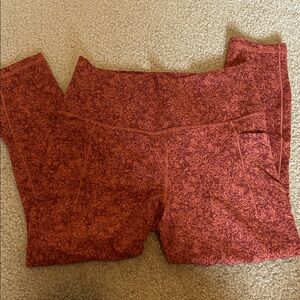 Athleta Rust Patterned Leggings